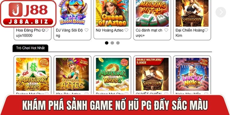 Khám phá sảnh game nổ hũ PG đầy sắc màu
